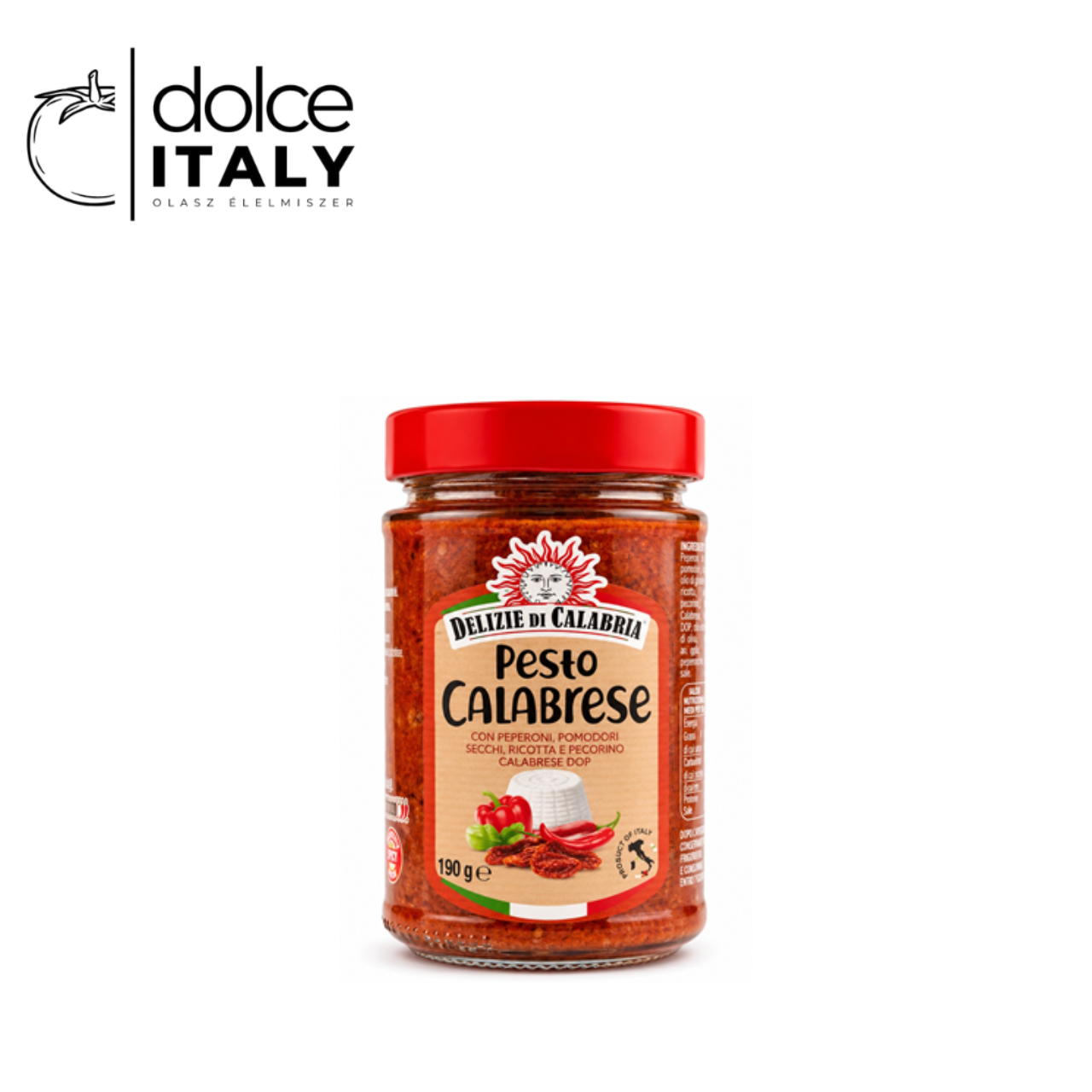 Delizie di Calabria Pesto Calabrese 190 g – Kalábriai pesto