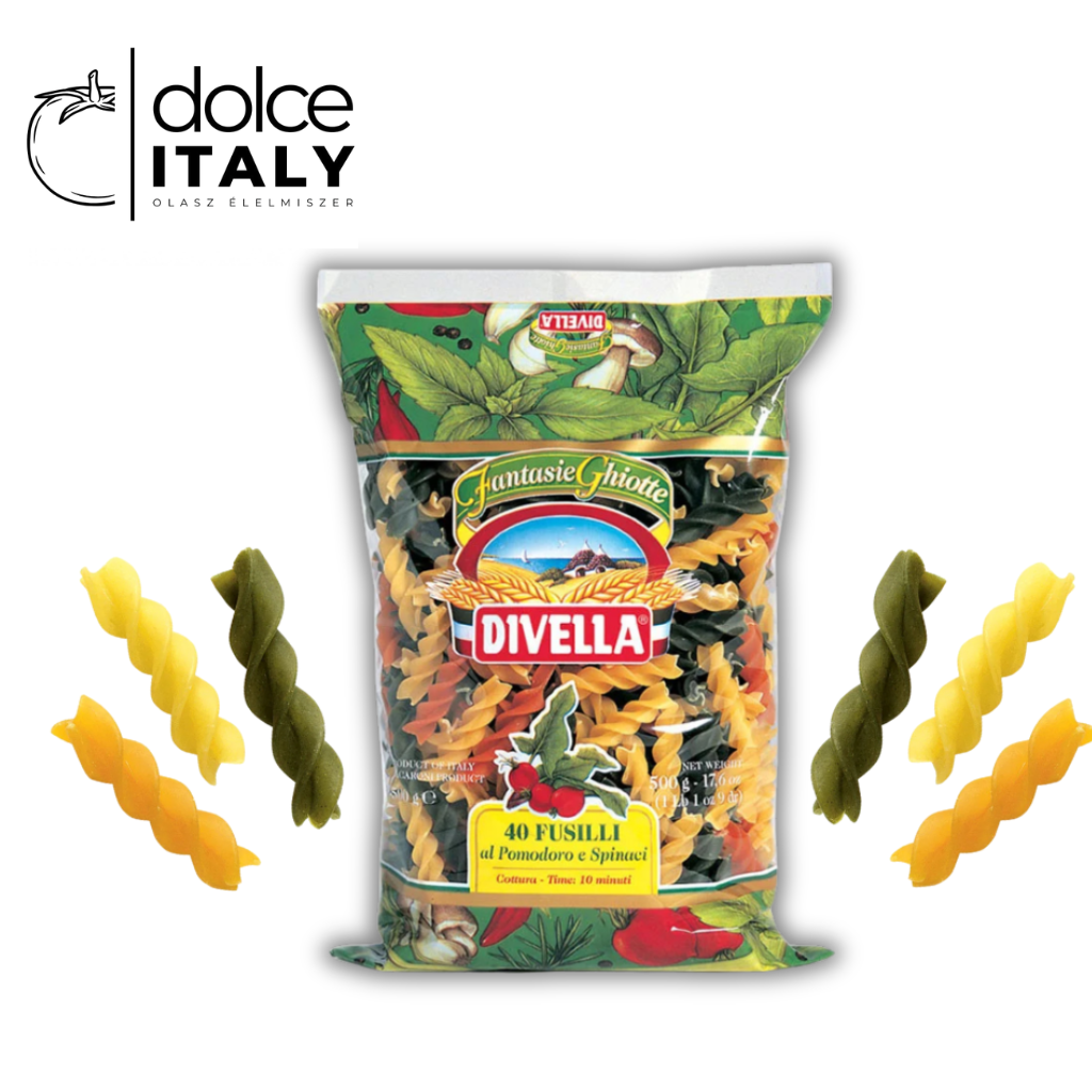 Divella Fusilli Tricolor Tészta