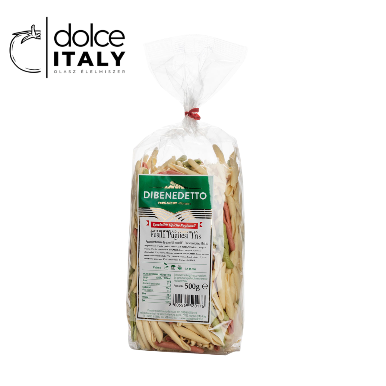 Dibenedetto Fusilli Tricolor Tészta 500g