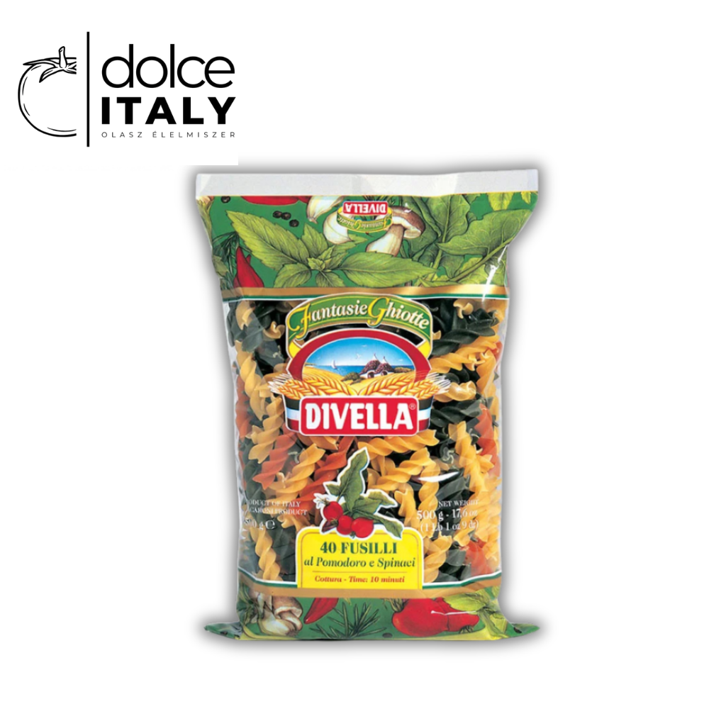 Divella Fusilli Tricolor Tészta
